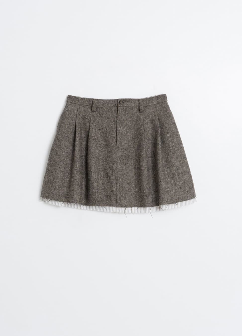 MINIFALDA Indi & Cold NJ276 Lana efecto dobles Vison gris - Imagen 5