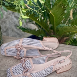 Mocasín Dibia by Ezzio 10423 rafia vivo nude beige - Imagen 1
