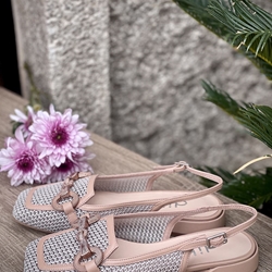 Mocasín Dibia by Ezzio 10423 rafia vivo nude beige - Imagen 2