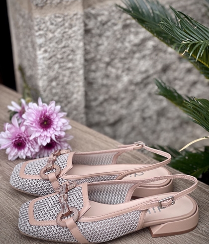Mocasín Dibia by Ezzio 10423 rafia vivo nude beige - Imagen 2