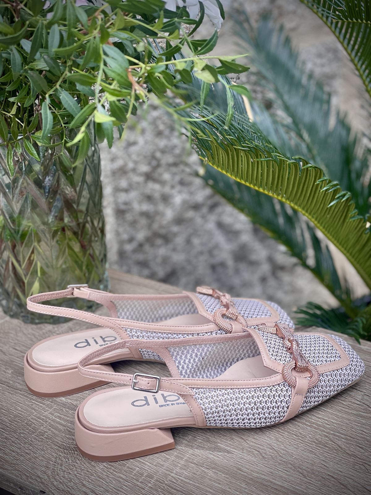 Mocasín Dibia by Ezzio 10423 rafia vivo nude beige - Imagen 4
