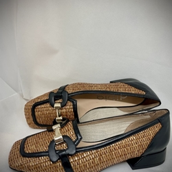Mocasín Dibia by Ezzio 10430 rafia vivo negro - Imagen 1