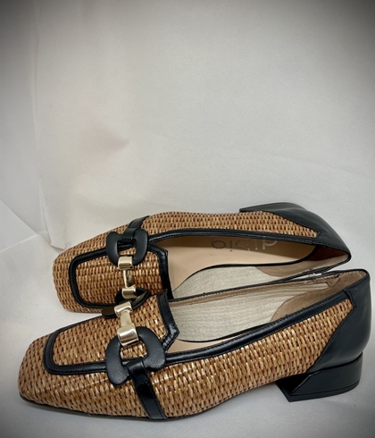 Mocasín Dibia by Ezzio 10430 rafia vivo negro - Imagen 1