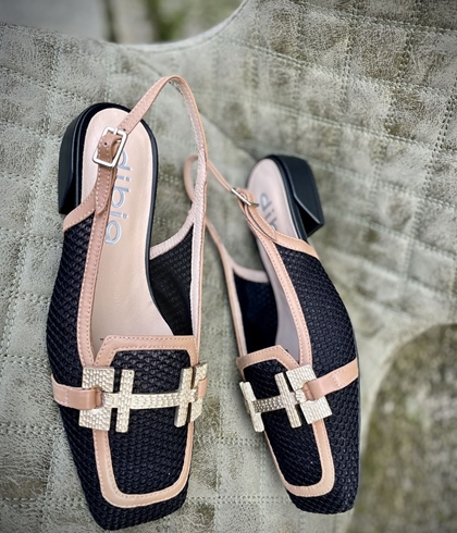 Mocasín Dibia by Ezzio 12226-2 rafia negro cico camel - Imagen 1