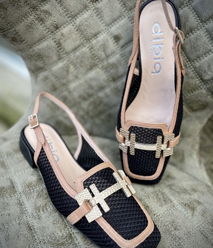 Mocasín Dibia by Ezzio 12226-2 rafia negro cico camel - Imagen 2