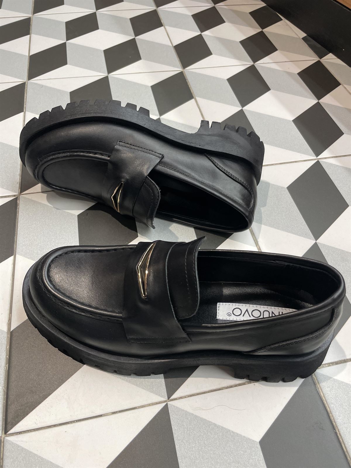 Mocasín Innuovo track piel negro - Imagen 6