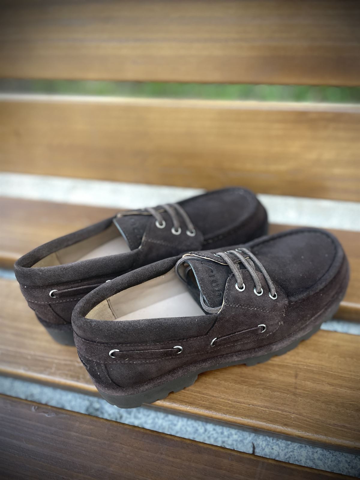 Mocasín UNISA estilo náutico FEUDO_BS ante chocolate. - Imagen 3