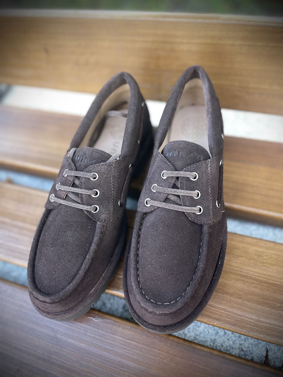 Mocasín UNISA estilo náutico FEUDO_BS ante chocolate. - Imagen 7