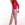 Pantalón Alba conde 1503 blanco estampado rojos - Imagen 1