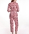 Pantalón Alba conde 1503 blanco estampado rojos - Imagen 2