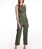 Pantalón Alba conde 1503 verde kaki satinado - Imagen 1