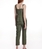 Pantalón Alba conde 1503 verde kaki satinado - Imagen 2