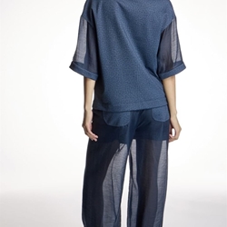 PANTALÓN Alba Conde 1506 322 Gasa Azul marino - Imagen 2