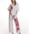 Pantalón ALBA CONDE 1507 CON ESTAMPADO FLORAL blanco - Imagen 1