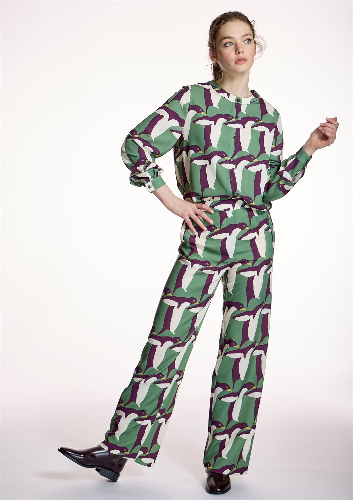 Pantalón Alba Conde 5506 ESTAMPADO PINGÜINOS - Imagen 1