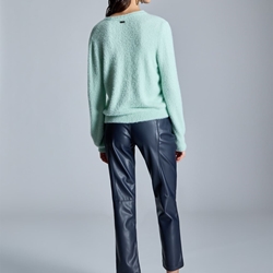 Pantalón Alba Conde 5508-102-30 efecto piel azul marino - Imagen 2
