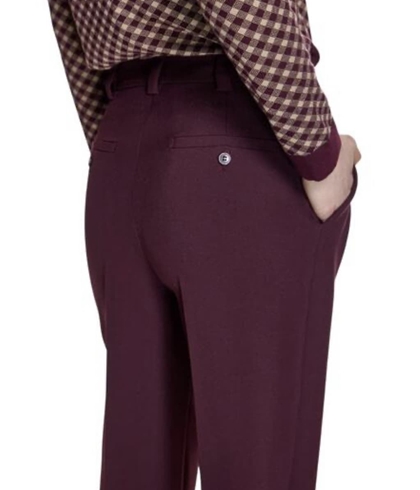 PANTALÓN ALBA CONDE 5509 TEXTURA VESTIR GRANATE. - Imagen 1