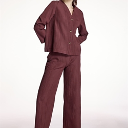PANTALÓN ALBA CONDE 5510 PLISADO GRANATE - Imagen 1