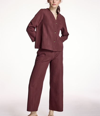 PANTALÓN ALBA CONDE 5510 PLISADO GRANATE - Imagen 1