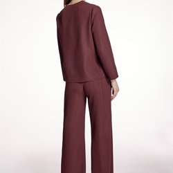 PANTALÓN ALBA CONDE 5510 PLISADO GRANATE - Imagen 2