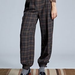 PANTALON Alba Conde 6506-425-20 JOGGER DE CUADROS - Imagen 2