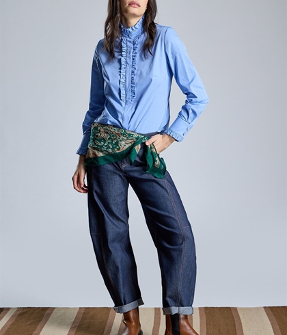 PANTALÓN Alba Conde 6508-405-36 denim ballon azul marino - Imagen 1