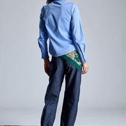 PANTALÓN Alba Conde 6508-405-36 denim ballon azul marino - Imagen 2