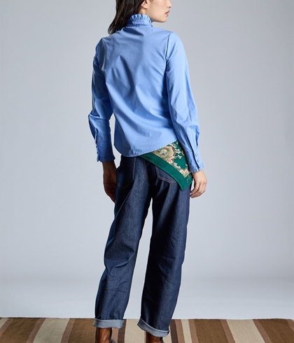 PANTALÓN Alba Conde 6508-405-36 denim ballon azul marino - Imagen 2