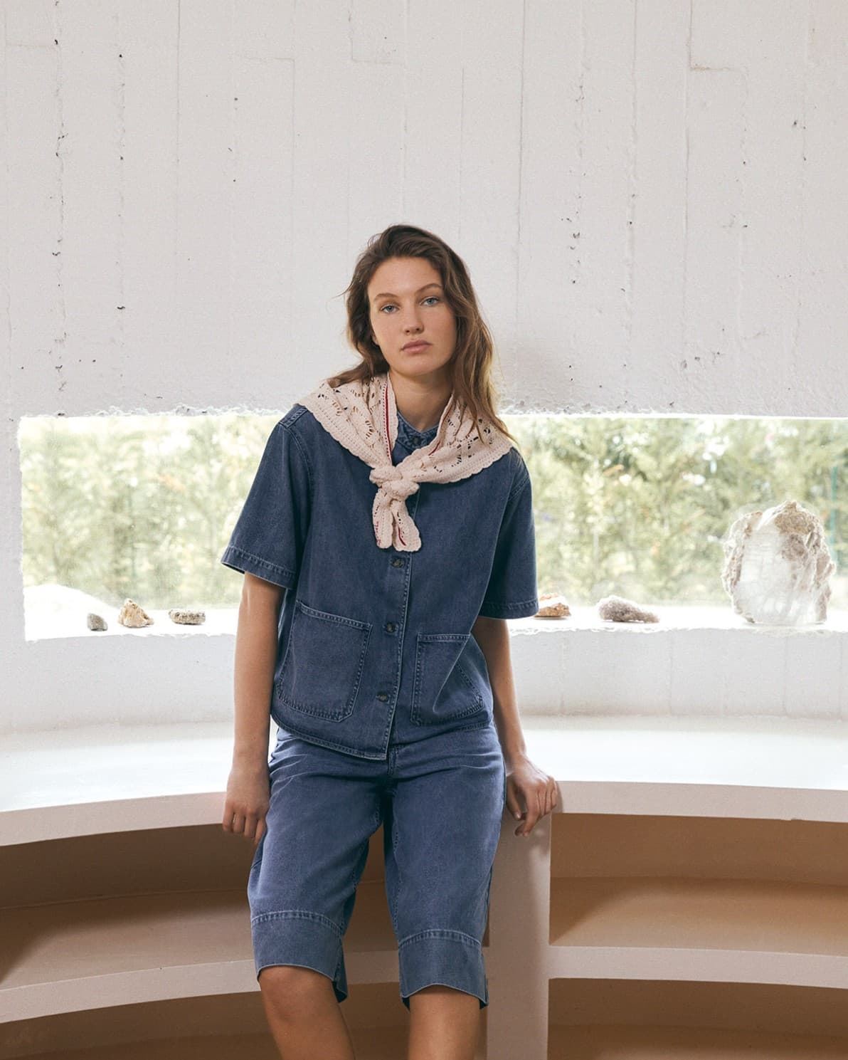 Pantalón bermuda DENIM YERSE 44866  azul - Imagen 1