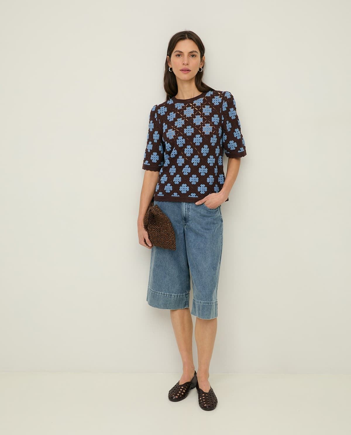 Pantalón bermuda DENIM YERSE 44866  azul - Imagen 2