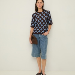 Pantalón bermuda DENIM YERSE 44866  azul - Imagen 2