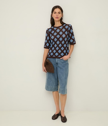 Pantalón bermuda DENIM YERSE 44866  azul - Imagen 2