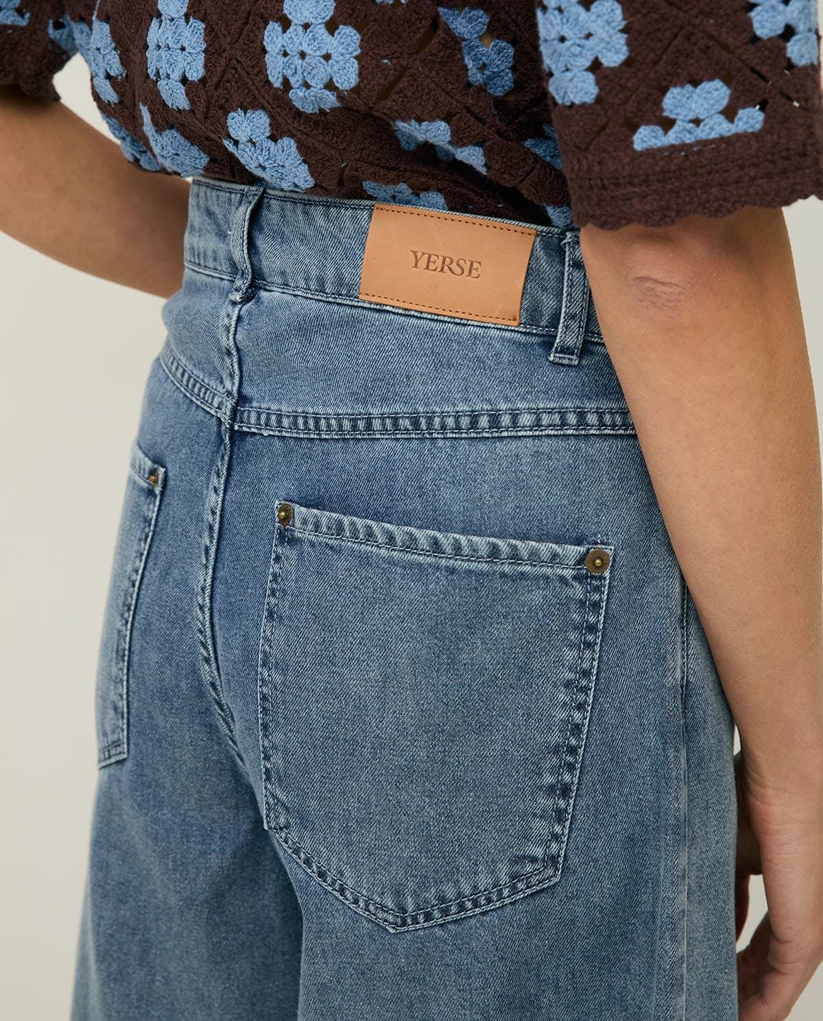 Pantalón bermuda DENIM YERSE 44866  azul - Imagen 3