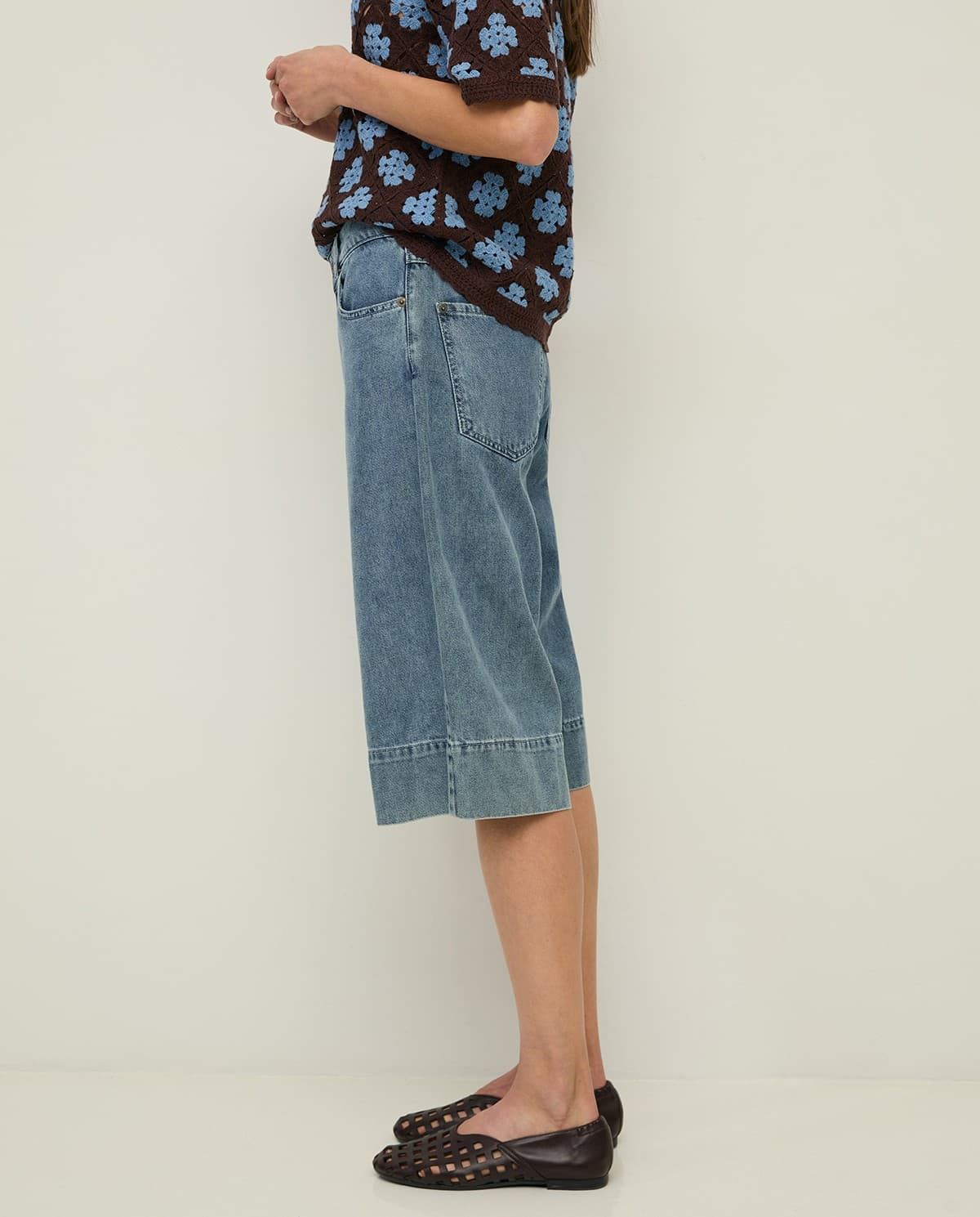 Pantalón bermuda DENIM YERSE 44866  azul - Imagen 7