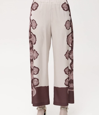 Pantalón CAEBO 2114 Estampado Posicionado berenjena - Imagen 2