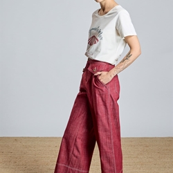 Pantalón culotte Alba Conde 2501-405-41 denim granate - Imagen 2