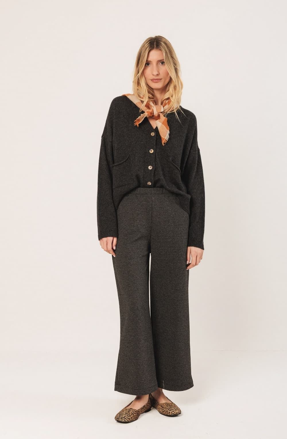 Pantalón culotte Indi & Cold ES397 JAMES cuadros gris marengo - Imagen 1