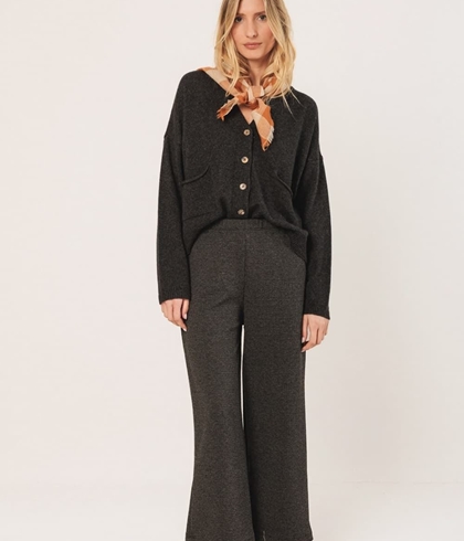 Pantalón culotte Indi & Cold ES397 JAMES cuadros gris marengo - Imagen 1