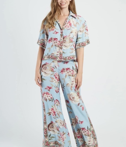 Pantalón Derhy BELINDA estampado azulito - Imagen 1