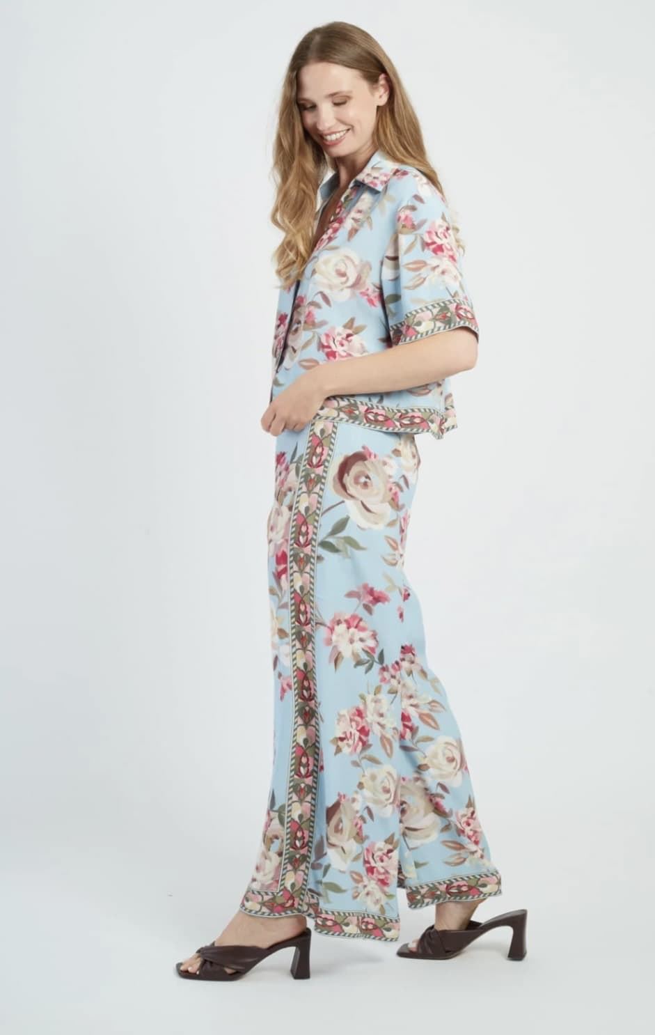 Pantalón Derhy BELINDA estampado azulito - Imagen 2