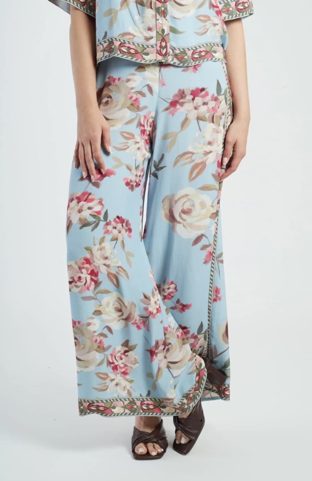 Pantalón Derhy BELINDA estampado azulito - Imagen 4