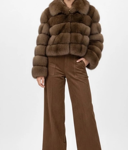 PANTALÓN Derhy  CELINE ante sintetico camel - Imagen 2