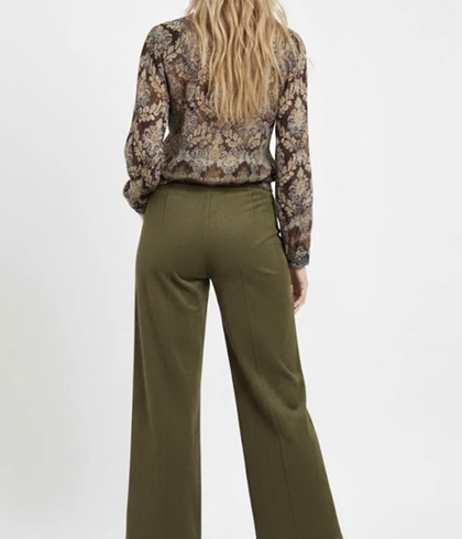 PANTALÓN Derhy CELINE  ante sintetico kaki - Imagen 1