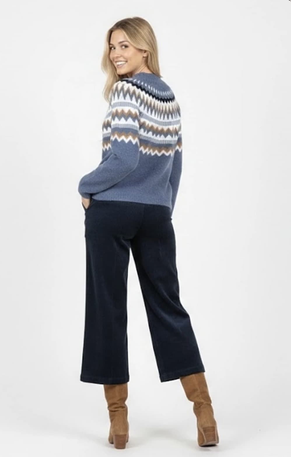 Pantalón Derhy CINDY antelina azul marino - Imagen 2