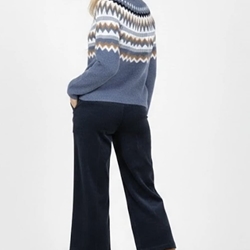 Pantalón Derhy CINDY antelina azul marino - Imagen 2