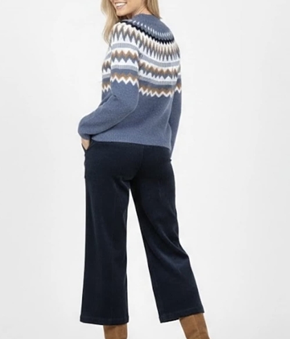 Pantalón  Derhy CINDY antelina azul marino - Imagen 2