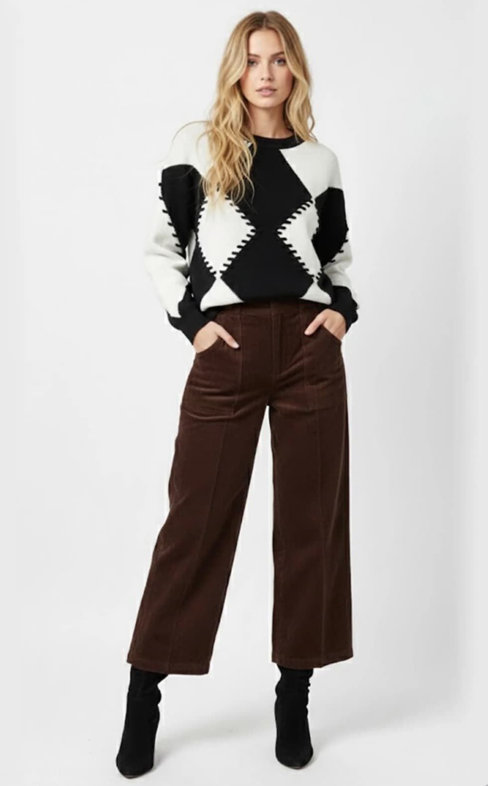 Pantalón  Derhy CINDY antelina BROWN - Imagen 1