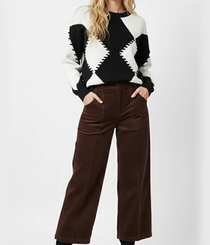Pantalón  Derhy CINDY antelina BROWN - Imagen 1