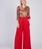 Pantalón Derhy DAISY lino botones rojo - Imagen 1