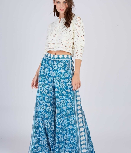 Pantalón Derhy DARIUS bohemio azules - Imagen 1